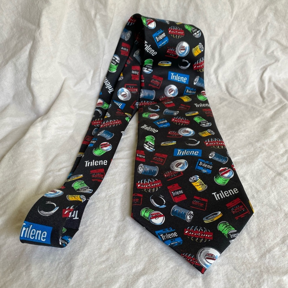 Berkley Trilene Fishing Line Novelty Print Mens Neck Tie OutdoorsPolyester -56”